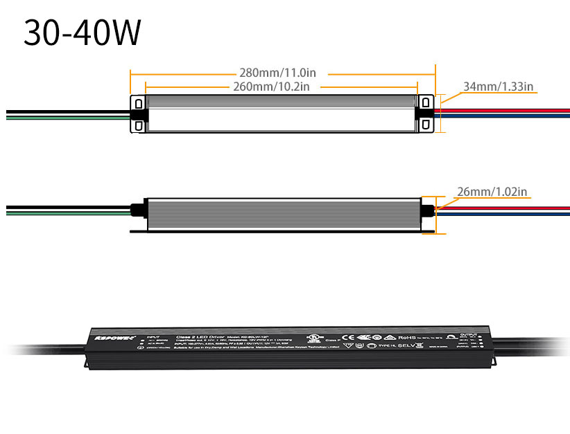 30-100W四合一調光電源0-10V 12V/24/36V/48V