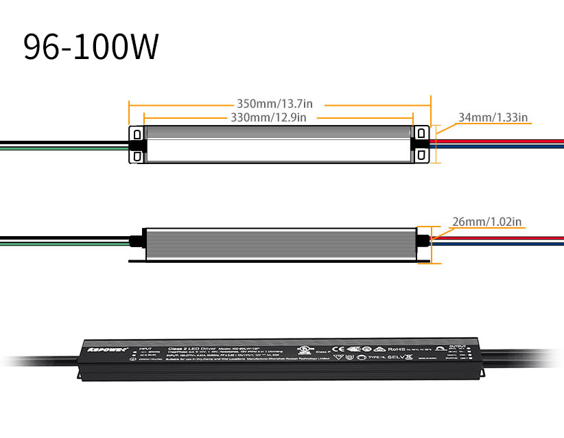 30-100W四合一調光電源0-10V 12V/24/36V/48V